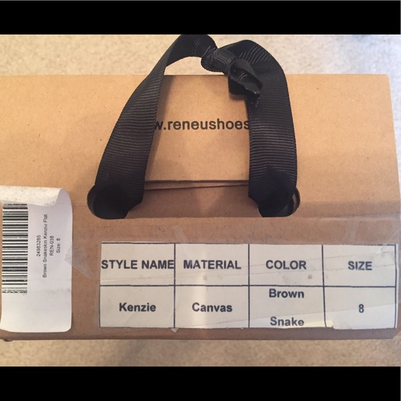 Reneu Brown Snakeskin Kenzie Flats - Picture 4 of 5